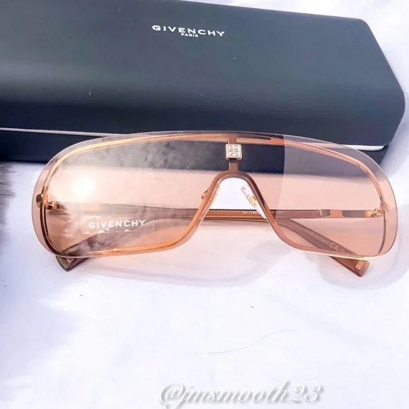 Givenchy Shield Rimless Brown/Bronze Sunglasses